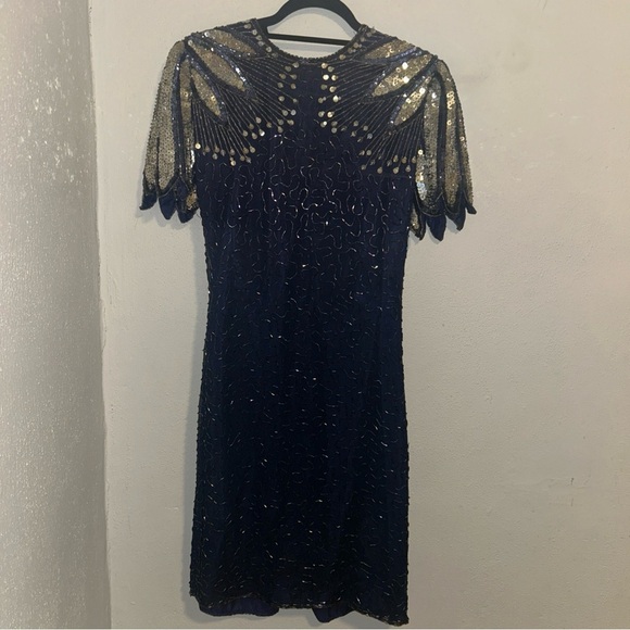 Glamorous Black and Silver Sequin Mini flapper Dress - Picture 5 of 6